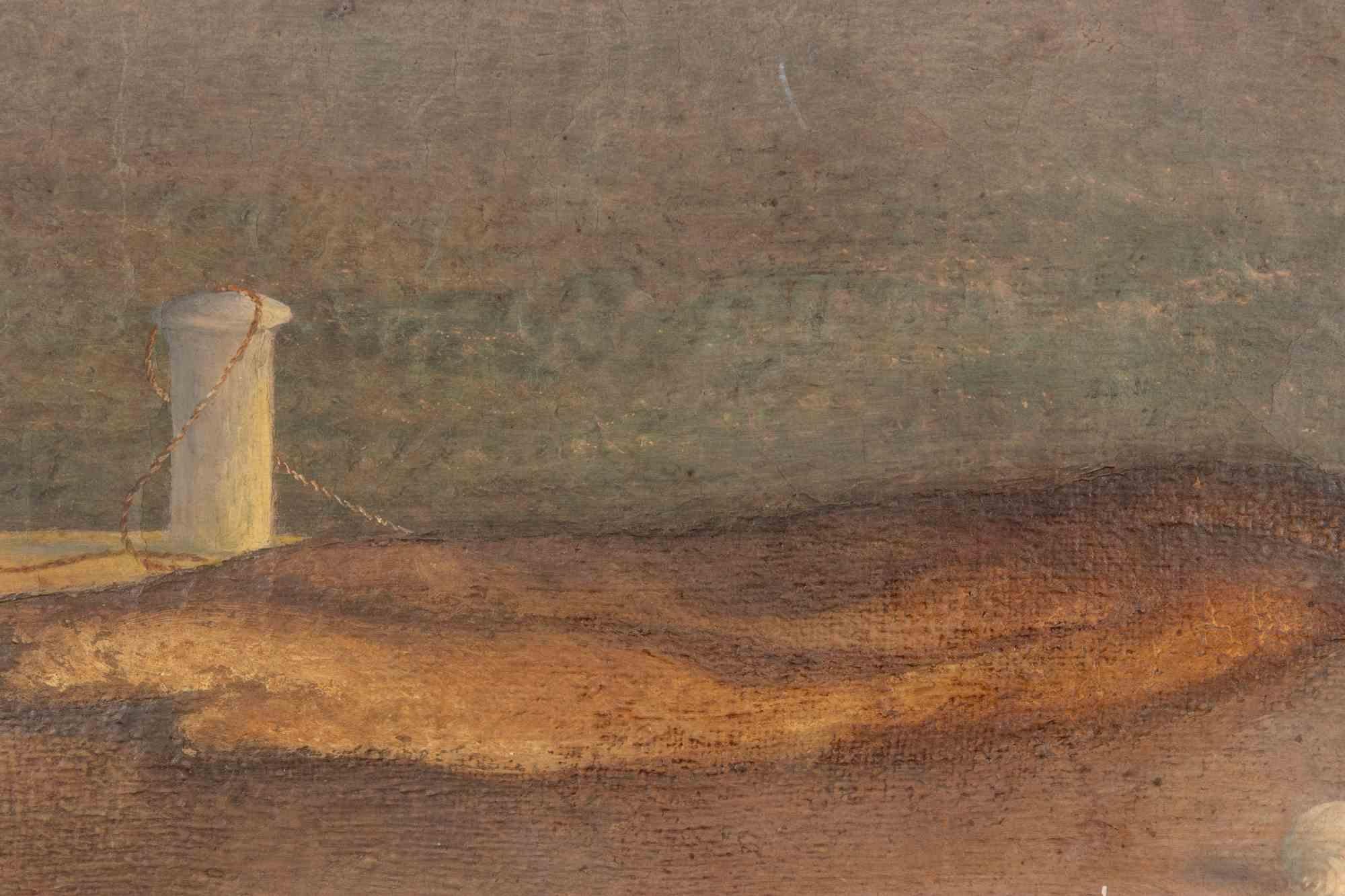 La Brignette à la Mer - Ölgemälde von Giovanni Gromo - 1980er Jahre im Angebot 1