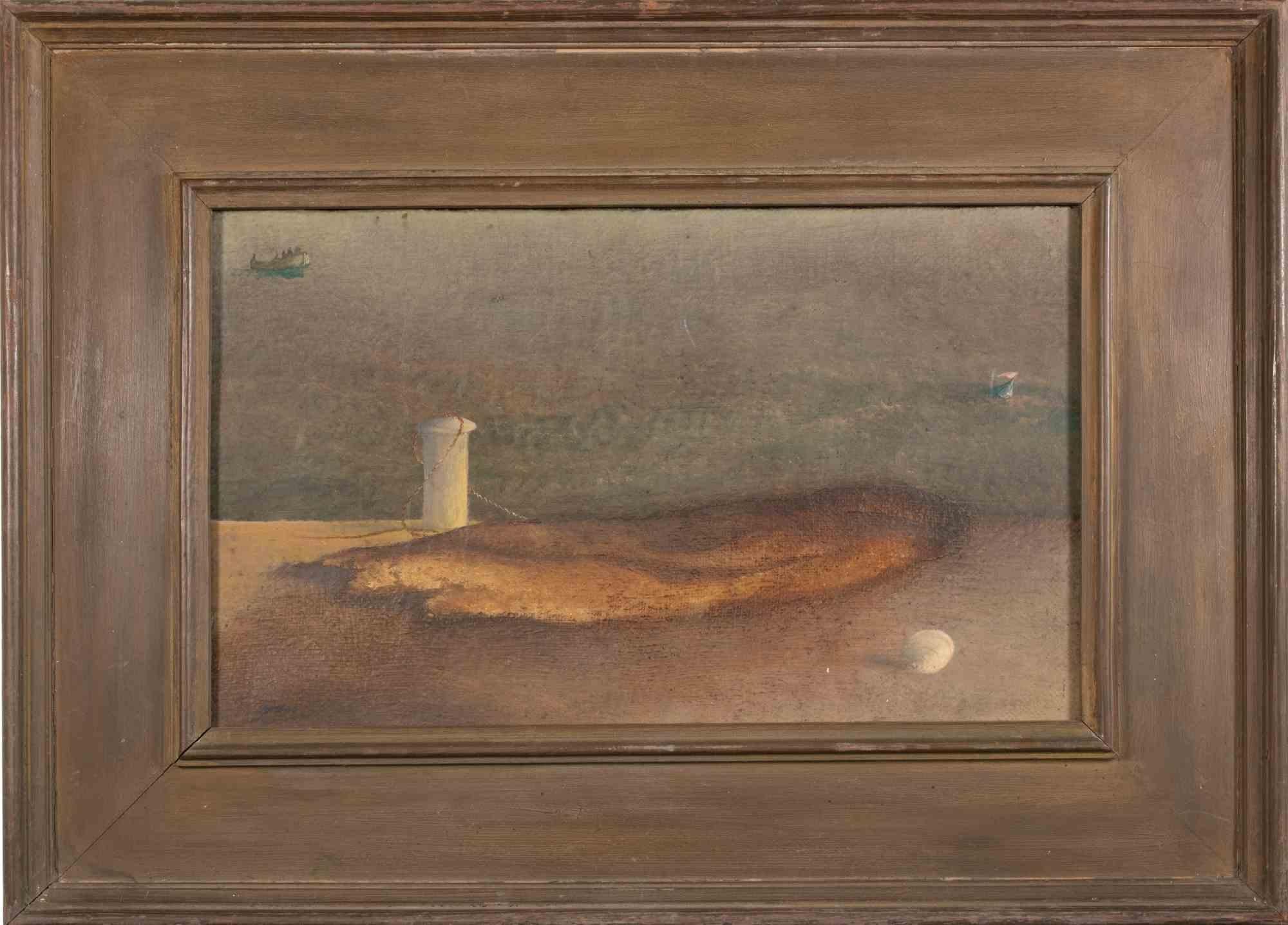 Öl auf Leinwand, realisiert von Giovanni Gromo in den 1980er Jahren.

Rückseitig handsigniert und betitelt.

Enthält einen Holzrahmen cm. 53x72.

Sehr guter Zustand.