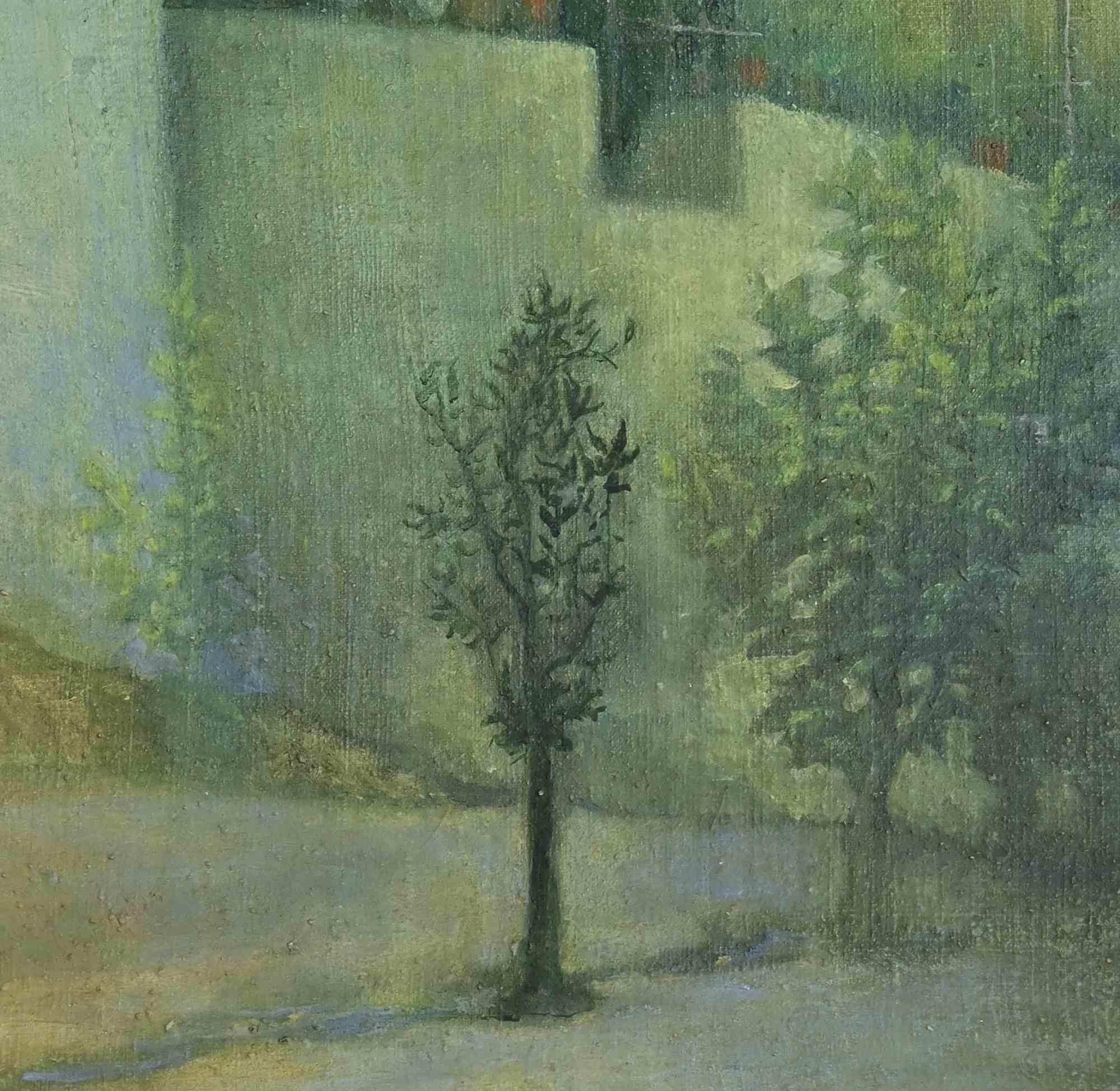 Landschaft - Gemälde von Giovanni Gromo - 1980er Jahre im Angebot 1