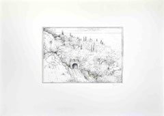 Countryside - Etching by Giovanni Gromo - 1980s