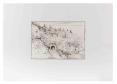 Countryside - Etching by Giovanni Gromo - 1980s