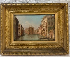 Antique Belle Epoque Italian GRAND CANAL Venetian Painting