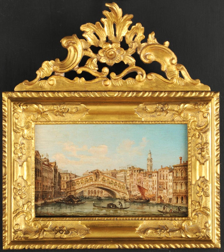 Giovanni Grubacs 19th century Italian painting view of Venice