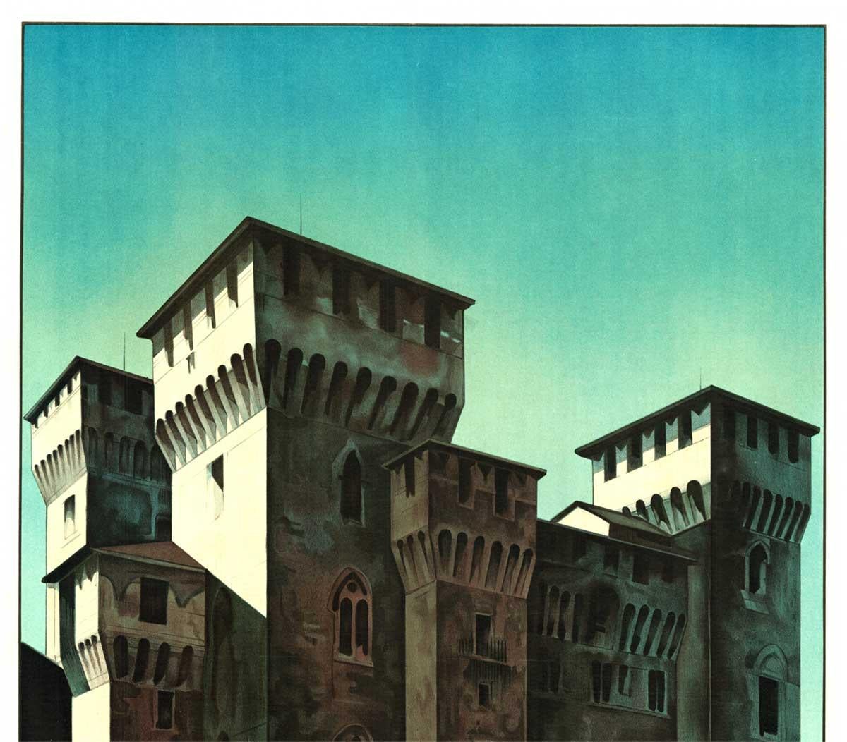 Original Mantova. Italien, Vintage-Reiseplakat – Print von Giovanni Guerrini