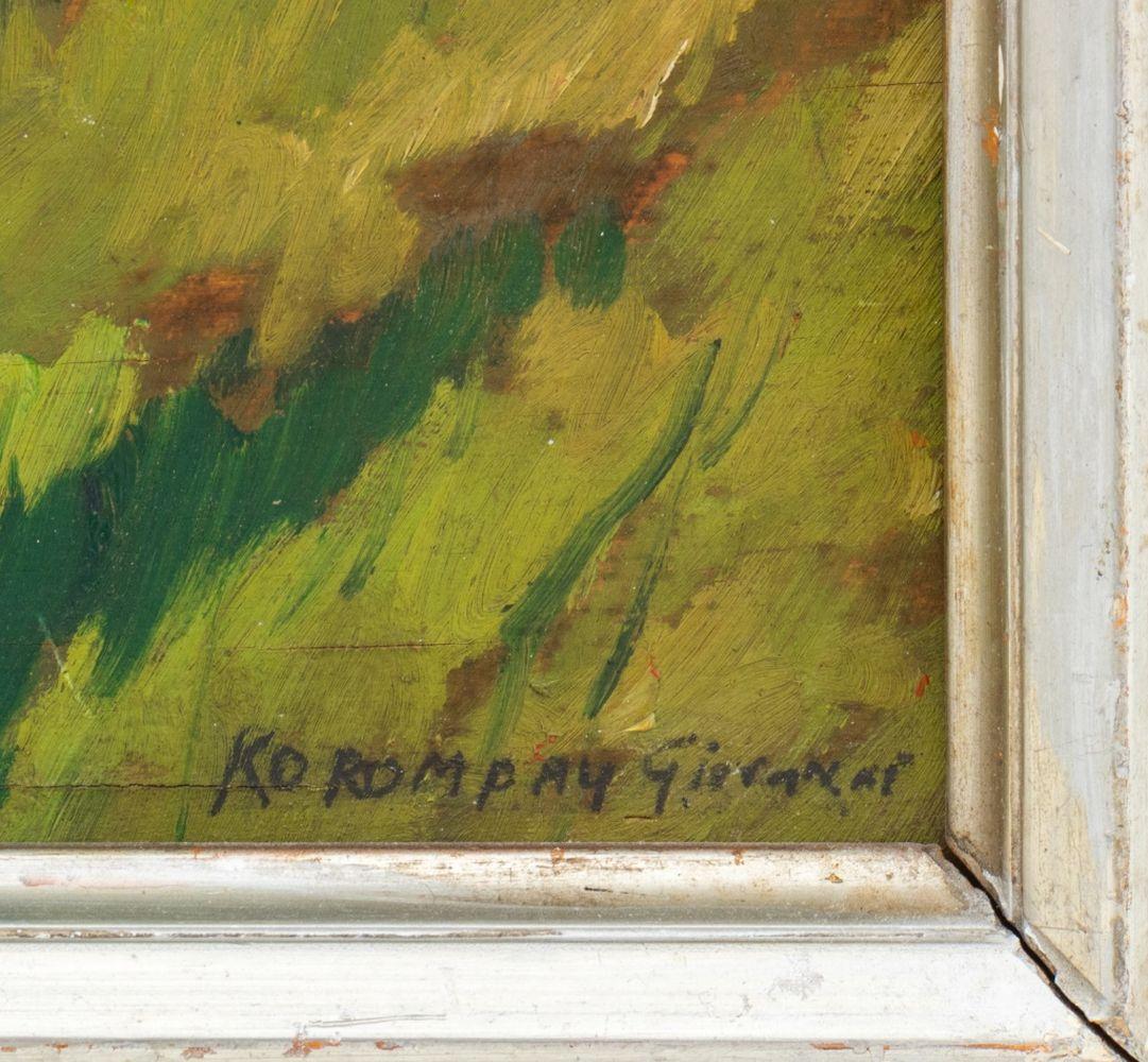 Scène de paysage montagneux - Impressionnisme Painting par Giovanni Korompay