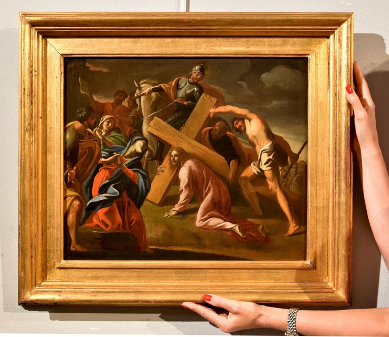 Calvary Jesus Lanfranco Paint Oil on canvas Oòld master 17th Century ...