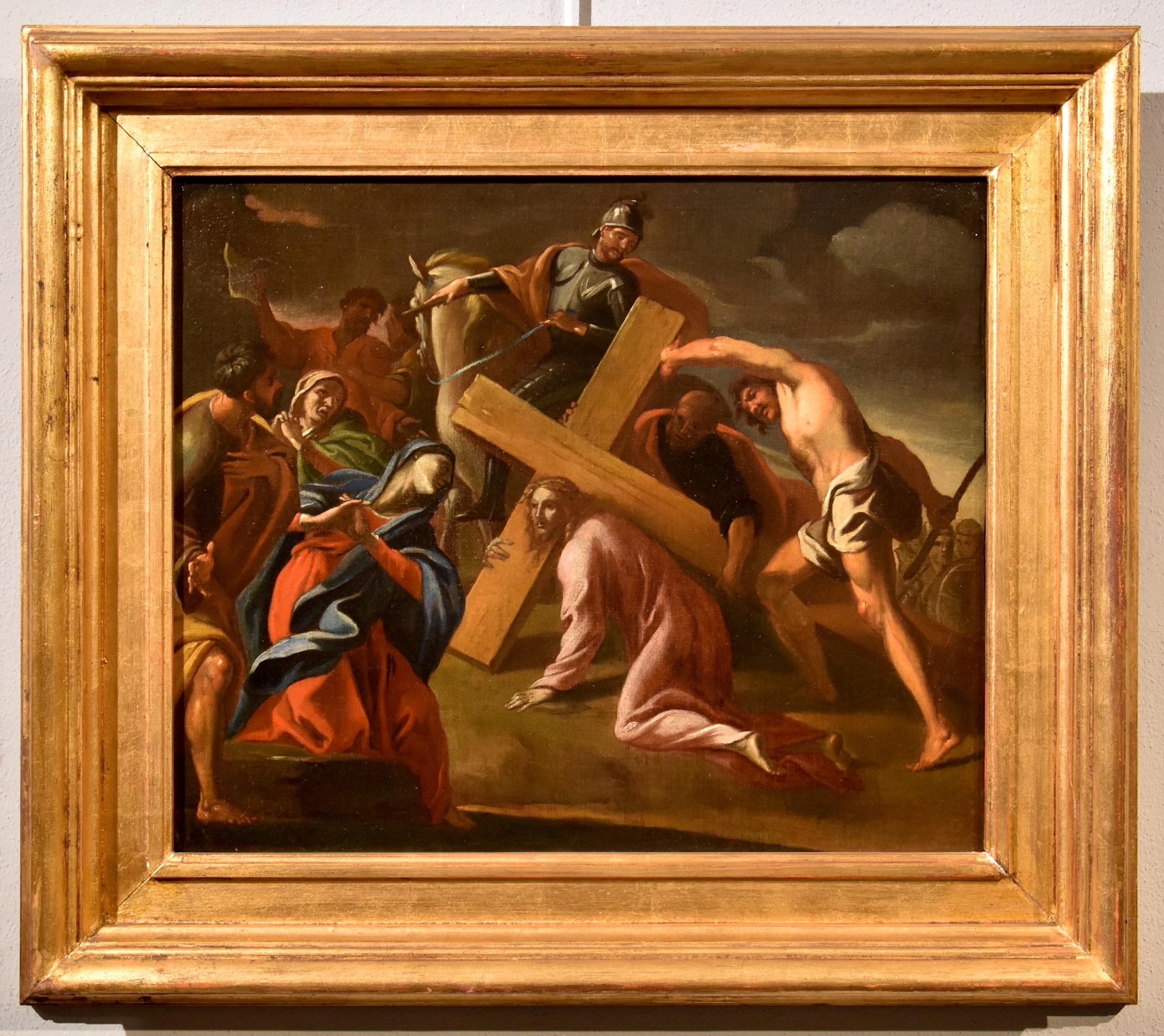 Giovanni Lanfranco (Terenzo, 1582 - Rome, 1647) Landscape Painting - Calvary Jesus Lanfranco Paint Oil on canvas Oòld master 17th Century Italian Art