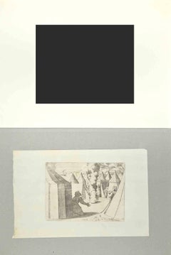 Exodus 16 - Old Testament Story - Etching by Giovanni Lanfranco - 1607