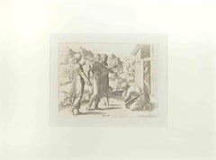 Genesis 18 - Histoire du Testament ancien - gravure de Giovanni Lanfranco - 1607