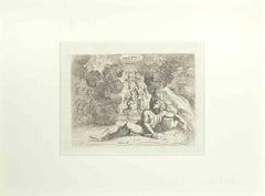 Genesi 28 - Storia dell'Antico Testamento - Acquaforte di Giovanni Lanfranco - 1607