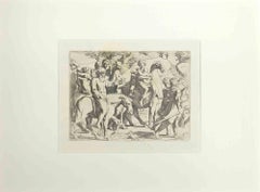 Genesis 32 - Old Testament Story - Etching by Giovanni Lanfranco - 1607s