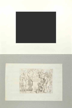 Genesis 5 - Old Testament Story - Etching by Giovanni Lanfranco - 1607