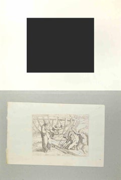 Genesis 6 - Old Testament Story - Etching by Giovanni Lanfranco - 1607