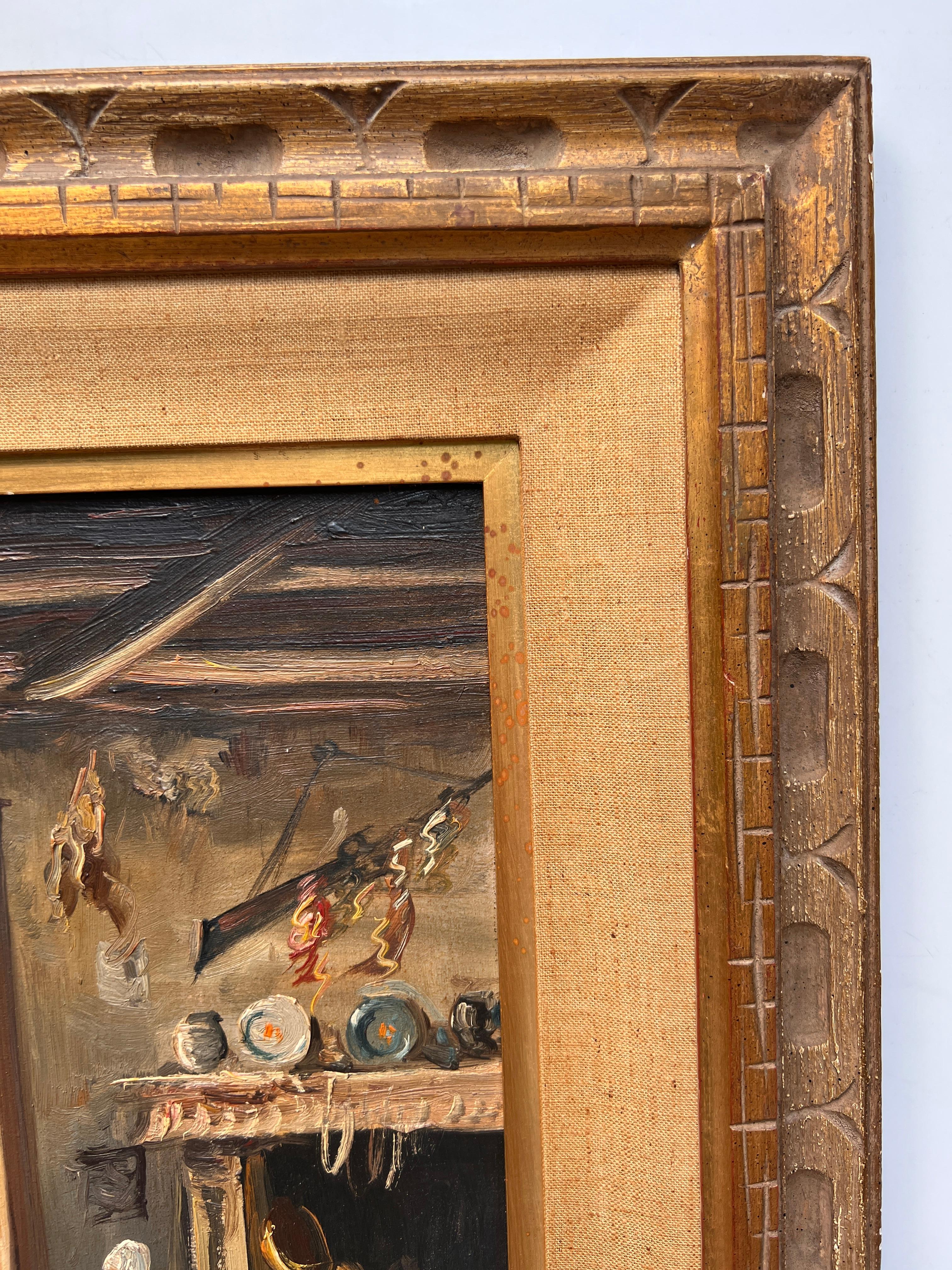 Italian Artist Giovanni Leonardi (1876 -1957) Antique oil painting on canvas 5
