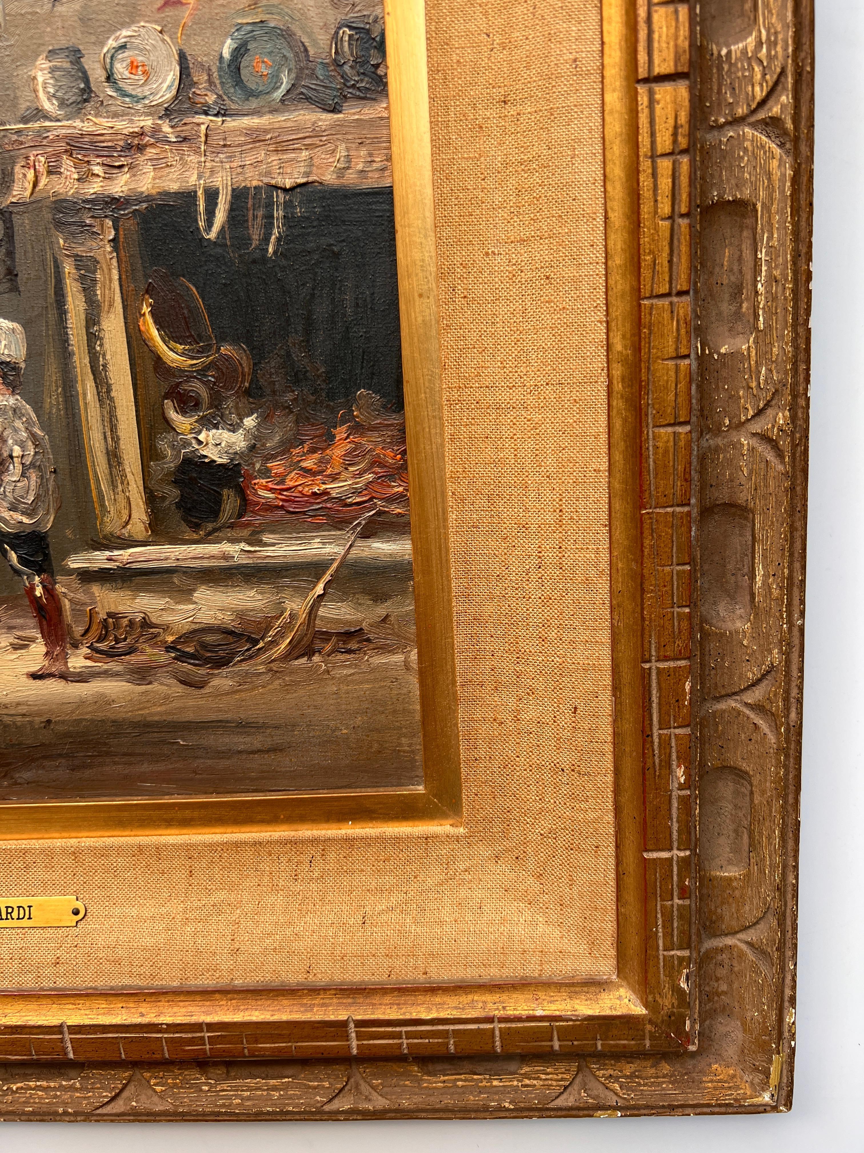 Italian Artist Giovanni Leonardi (1876 -1957) Antique oil painting on canvas 6