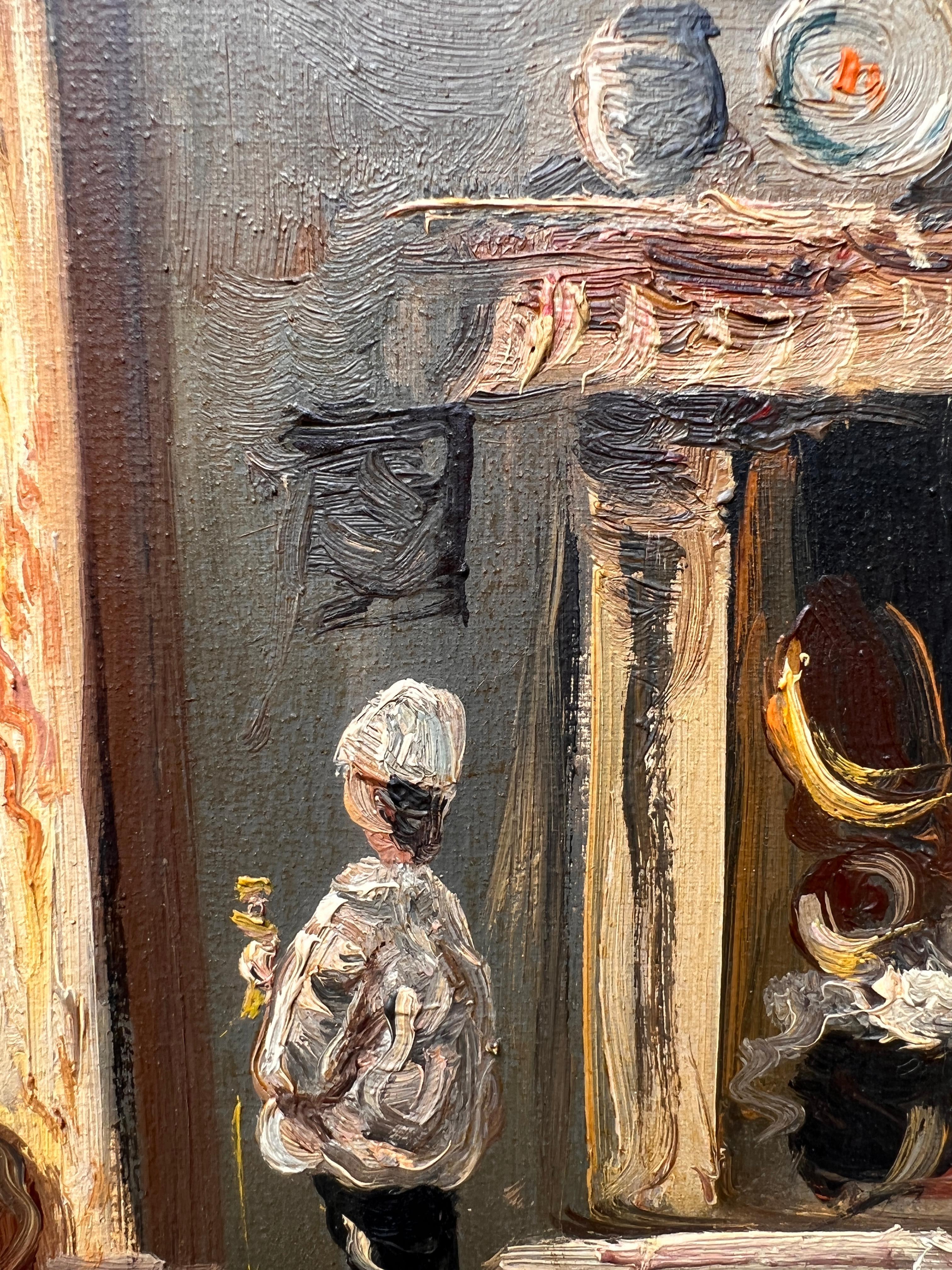 Italian Artist Giovanni Leonardi (1876 -1957) Antique oil painting on canvas 8