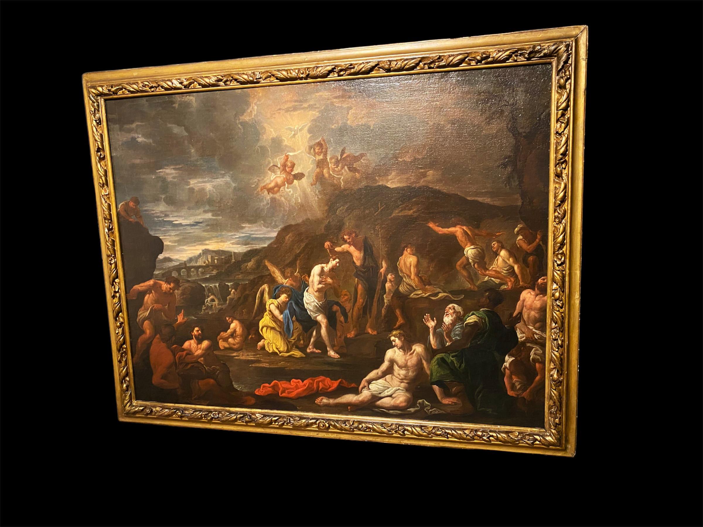 17th century Italian Old Master - The baptism of Christ - Religious Faith 2