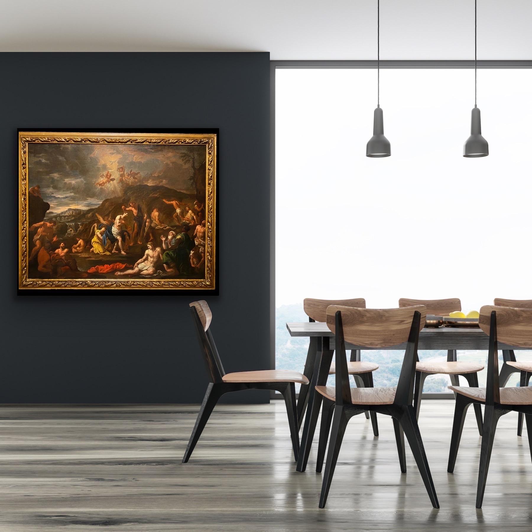 17th century Italian Old Master - The baptism of Christ - Religious Faith 5