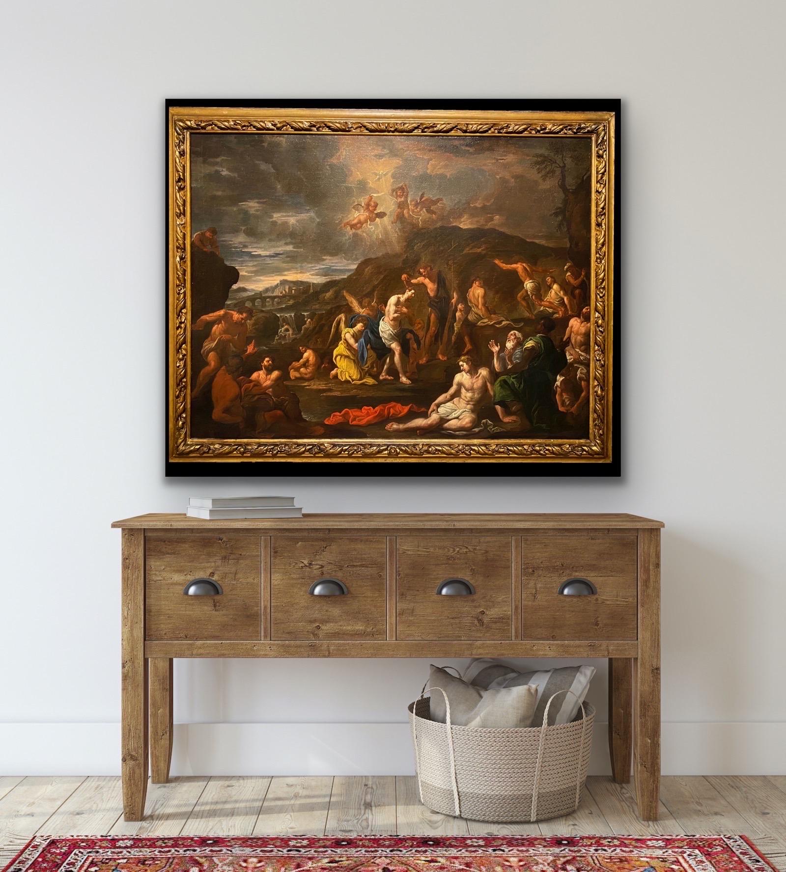 17th century Italian Old Master - The baptism of Christ - Religious Faith 6