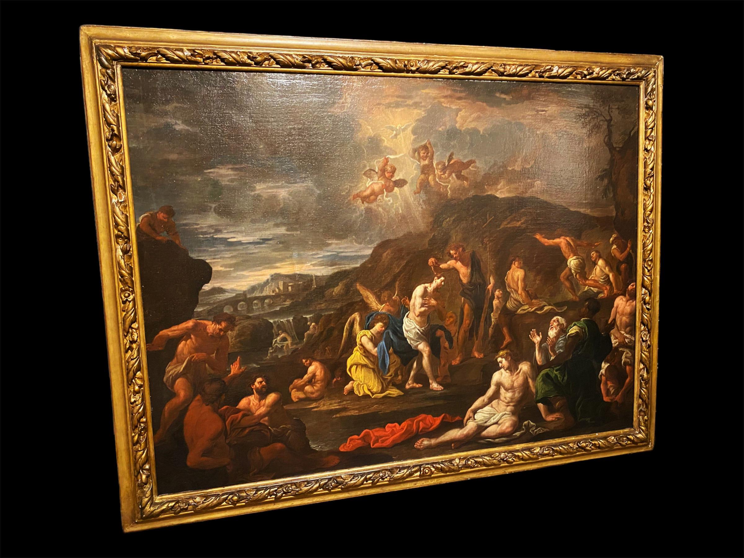 17th century Italian Old Master - The baptism of Christ - Religious Faith 1