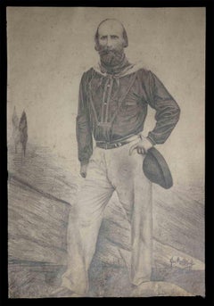 Portrait de Garibaldi - Lithographie de Giovanni Marazzoli - 1897