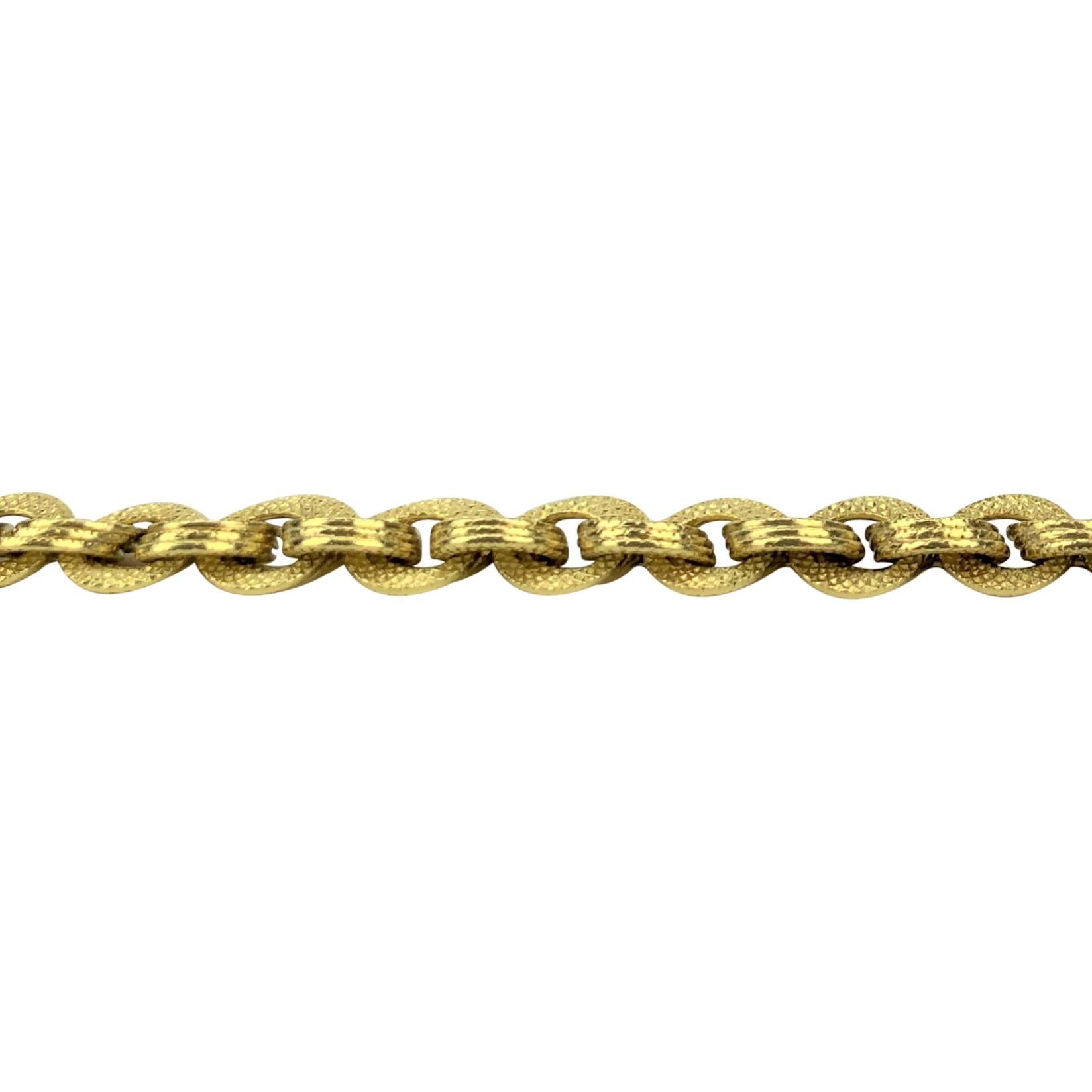 Giovanni Marchisio Vintage 18 Karat Yellow Gold Fancy Link Necklace 1