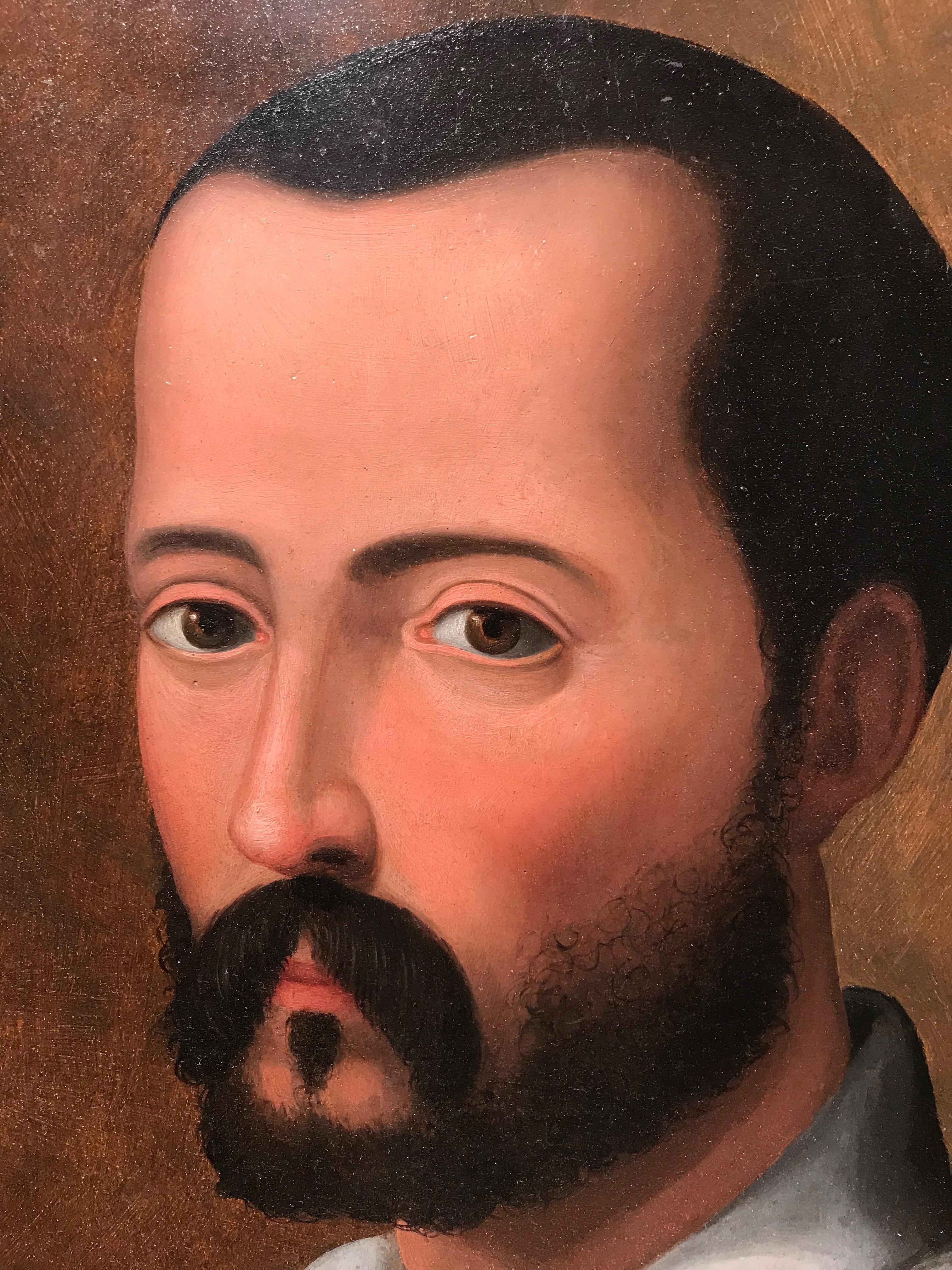 Portrait de Francesco Ier du 16ème siècle par Giovanni Maria Butteri - Maîtres anciens Painting par Giovanni Maria Butteri (Florence, about 1540 - Florence, October 4, 1606)