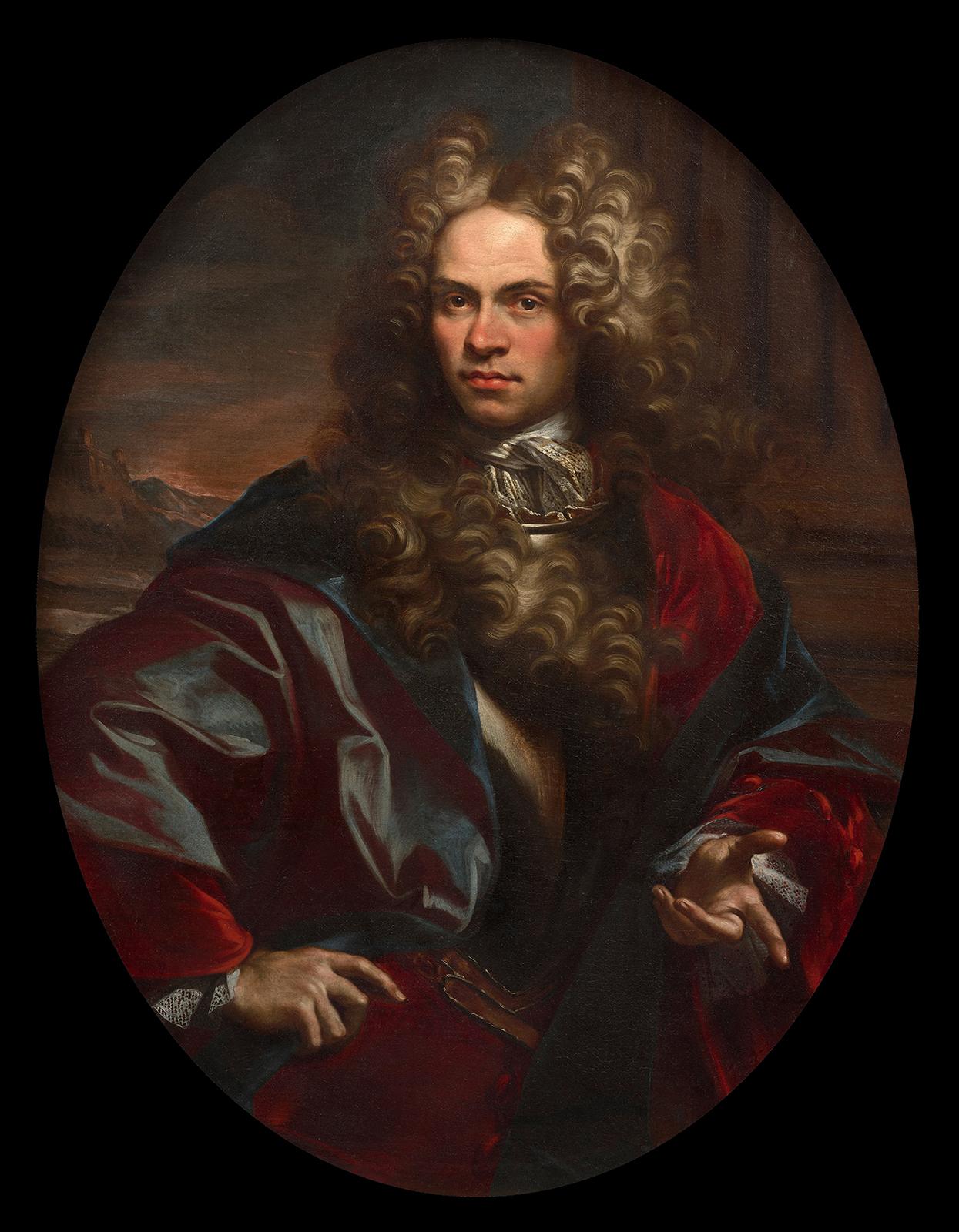 Portrait d'hommes italiens - Painting de Giovanni Maria delle Piane dit Mulinaretto (Genoa 1670 - Monticelli d´Ongina 1745)
