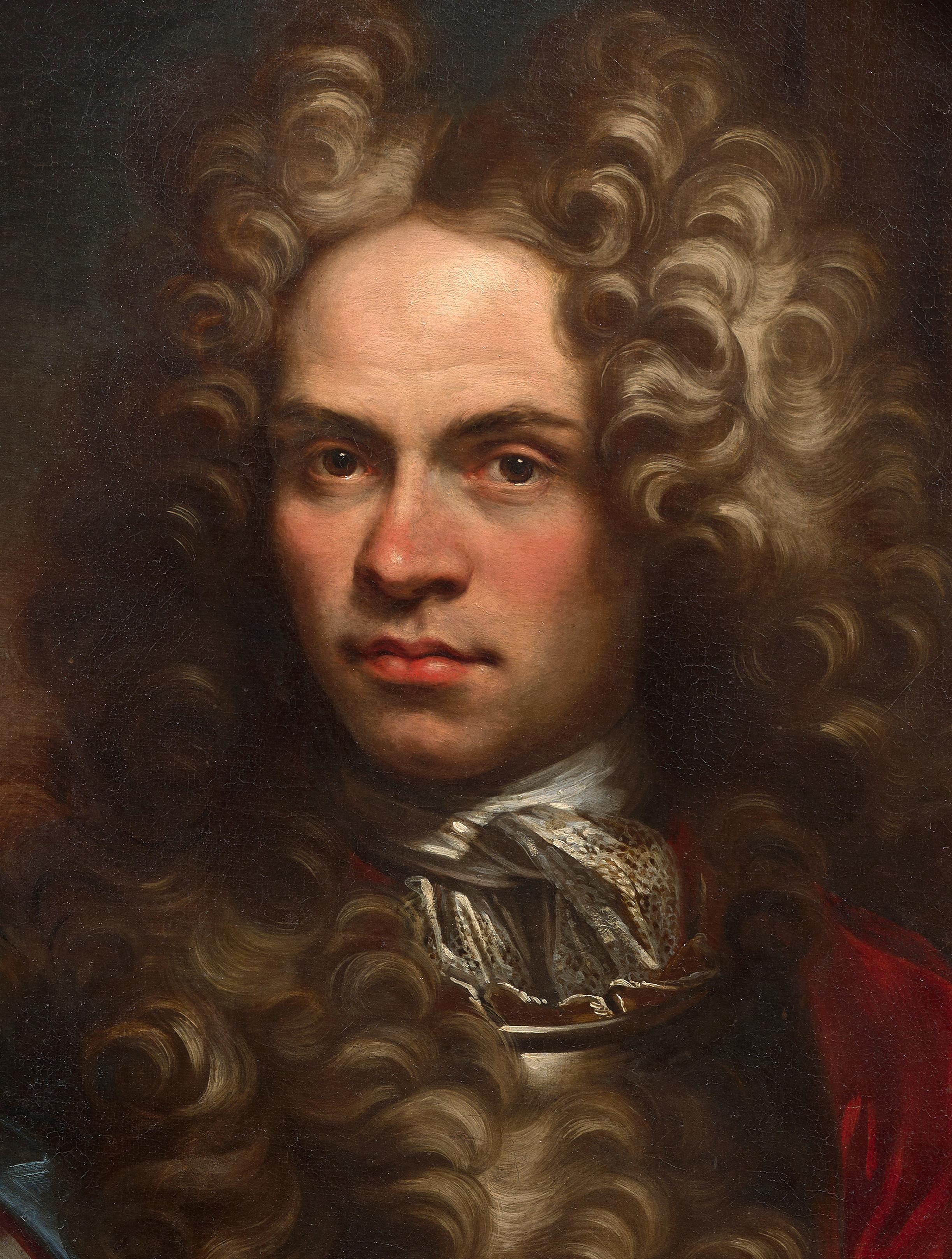 Portrait d'hommes italiens - École italienne Painting par Giovanni Maria delle Piane dit Mulinaretto (Genoa 1670 - Monticelli d´Ongina 1745)