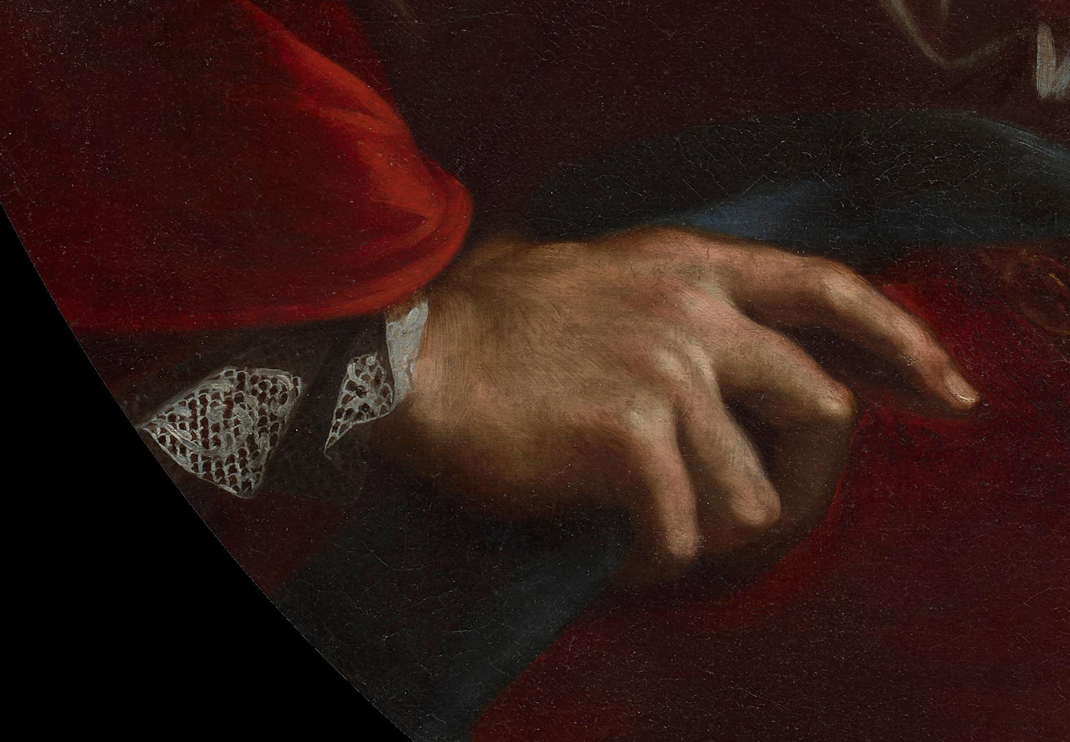 Giovanni Maria DELLE PIANE, dit IL MULINARETTO
(Gênes, 1660 - Monticelli d'Ongina, 1745)
Portrait d'un homme
Huile sur toile ovale
H. 108 cm ; L. 83 cm

Provenance : Collection Ferrari, Gênes, 1922.

Exposition : 1922, 