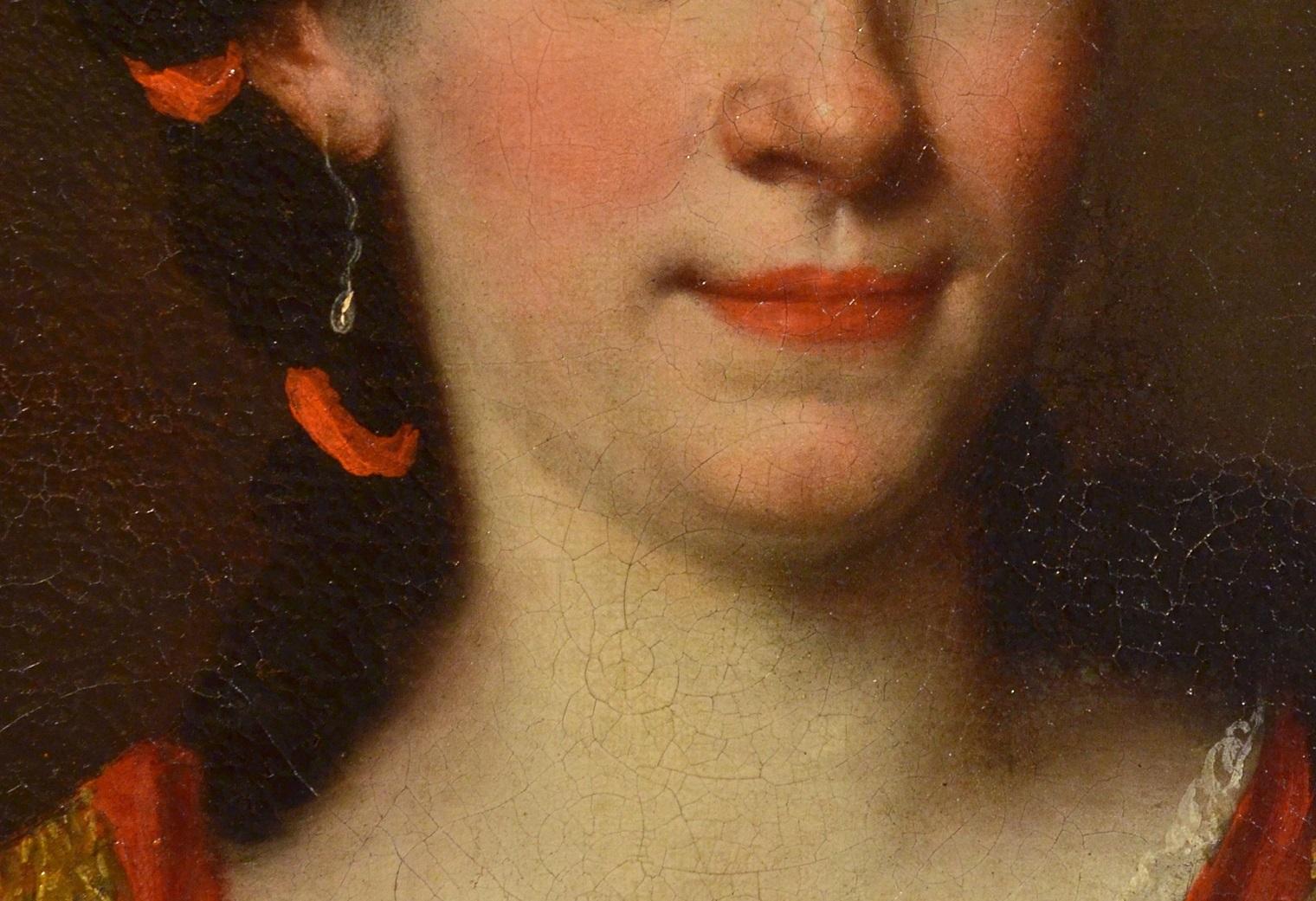 Portrait Femme Lady Delle Piane Peinture Huile sur toile Ancien maître Art du 18ème siècle en vente 4