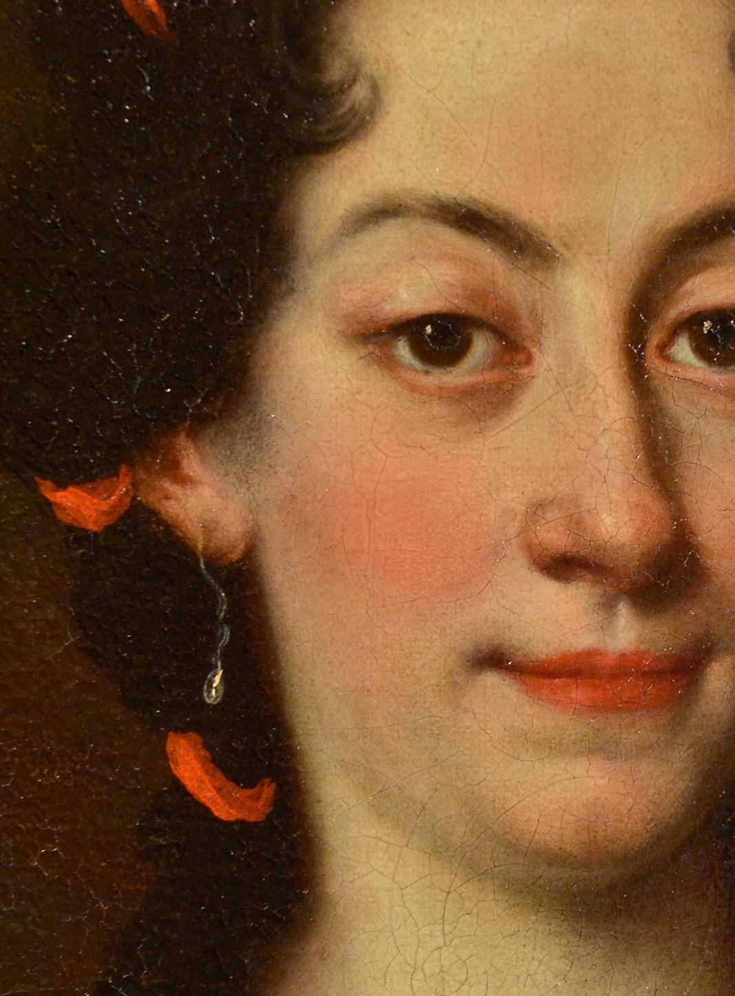 Portrait Femme Lady Delle Piane Peinture Huile sur toile Ancien maître Art du 18ème siècle en vente 2