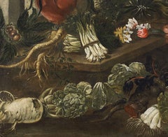 17th Century Still Life Giovanni Martinelli GreenGrocer Fruits oil on Canvas