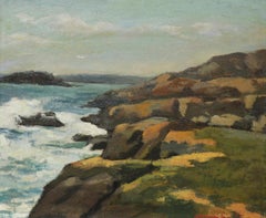 Used Bass Rock, New England Seascape by Pennsylvania Impressionist