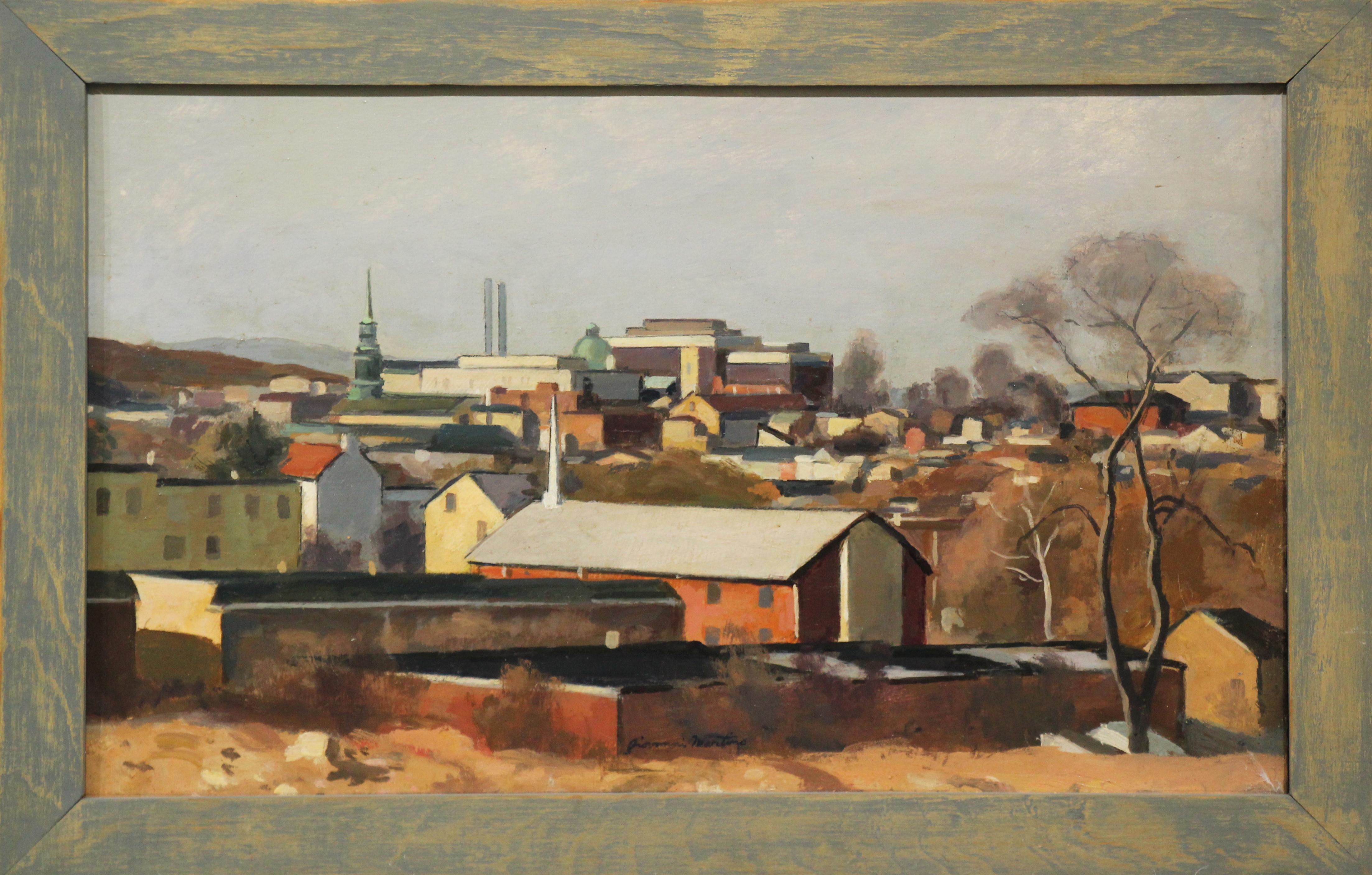 Tremont and Fornace, Regional American Cityscape by Pennsylvania Impressionist - Painting by Giovanni Martino