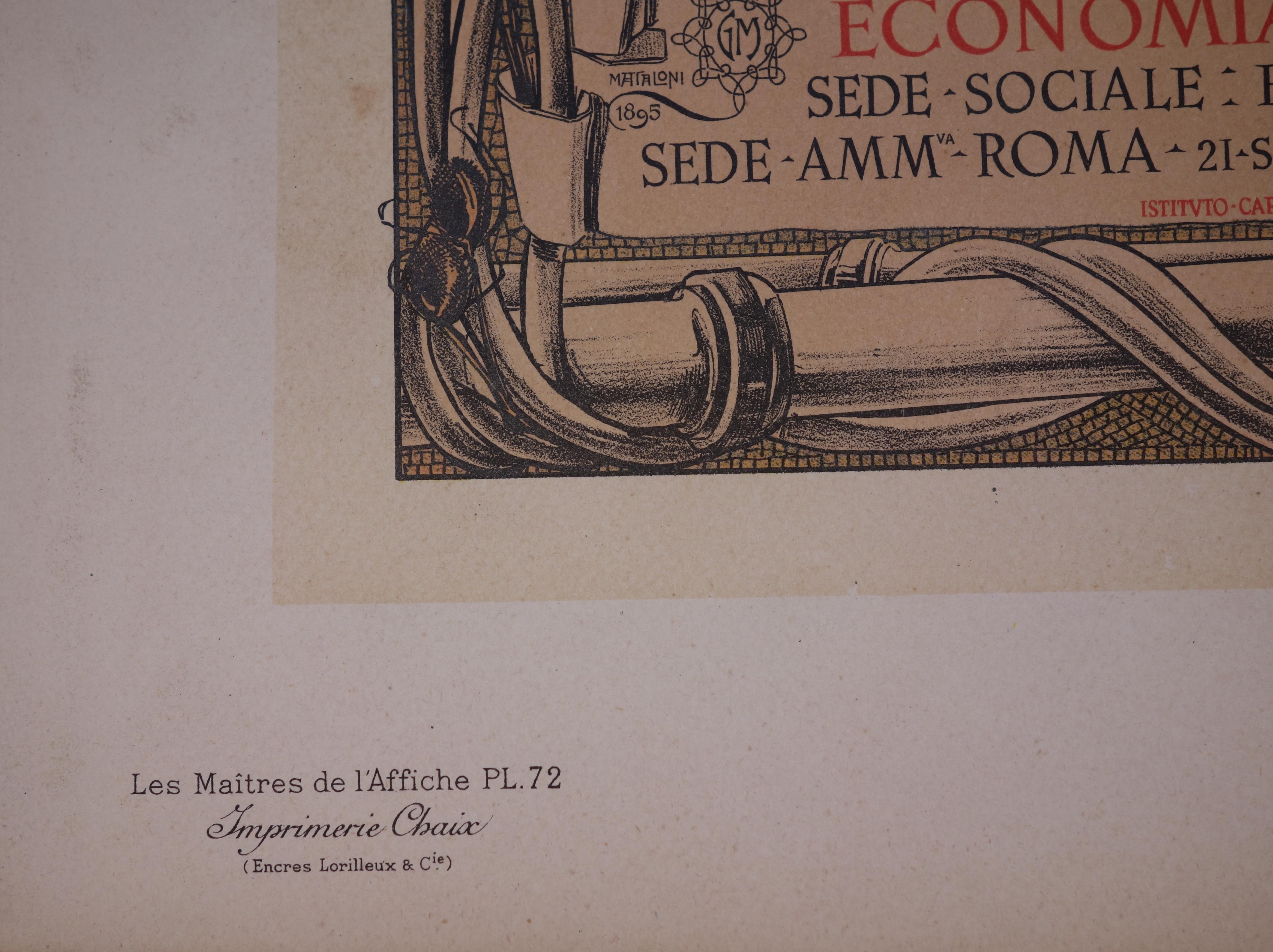 Verlängerung - Lithographie, 1897 – Print von Giovanni Mataloni