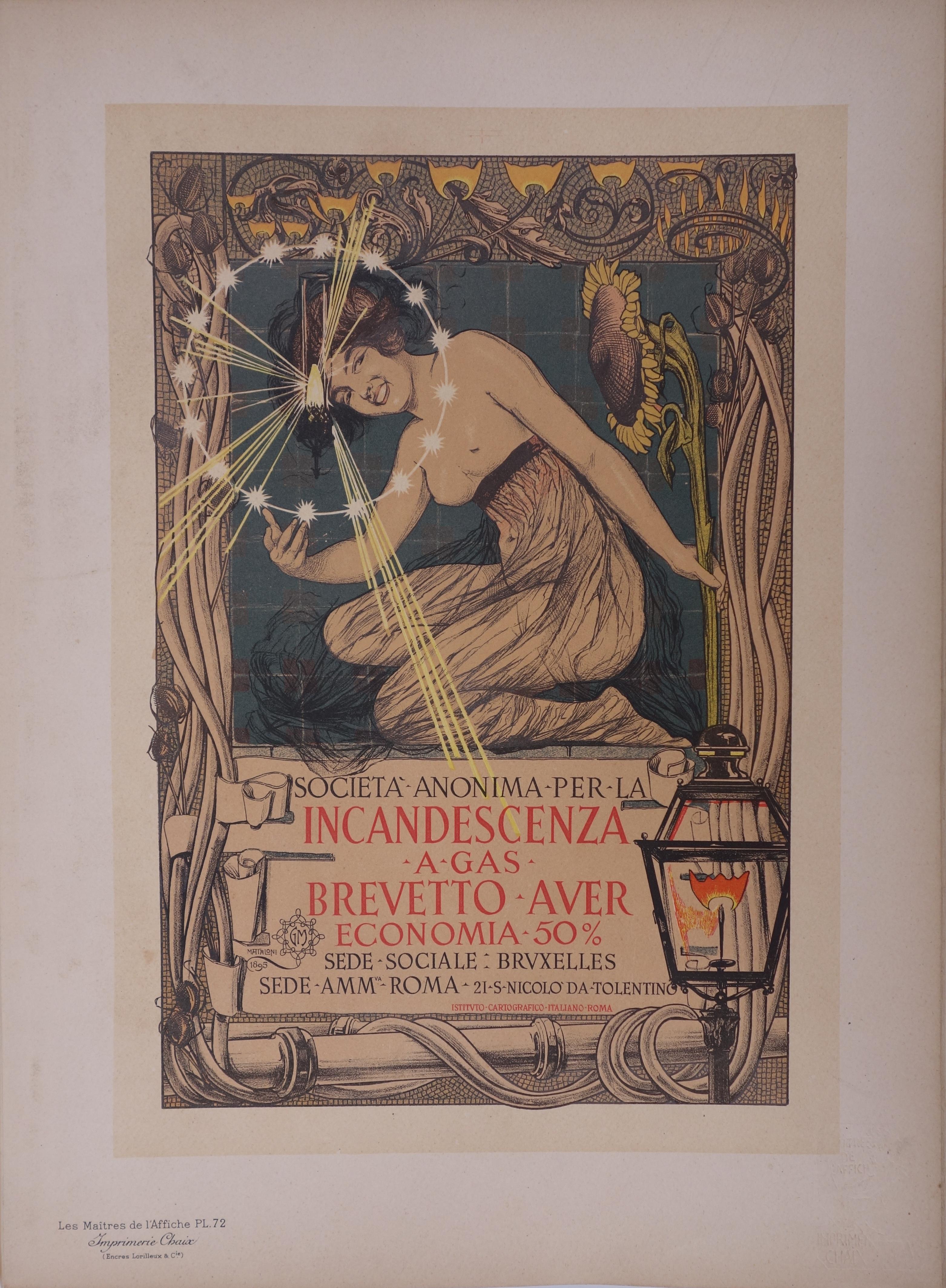 Figurative Print de Giovanni Mataloni - Incandescencia - Litografía, 1897