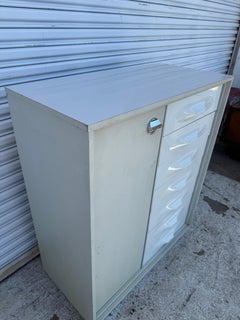 Giovanni Maur For Treco Gray Lacquer and White Acrylic Bachelor's Chest