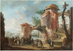 Giovanni Michele Graneri - 18th century Italian painting - Dancing scene - Italy