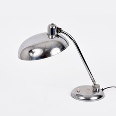 Lampe de table ministérielle en chrome Giovanni Michelucci pour Lariolux, Italie, années 1940