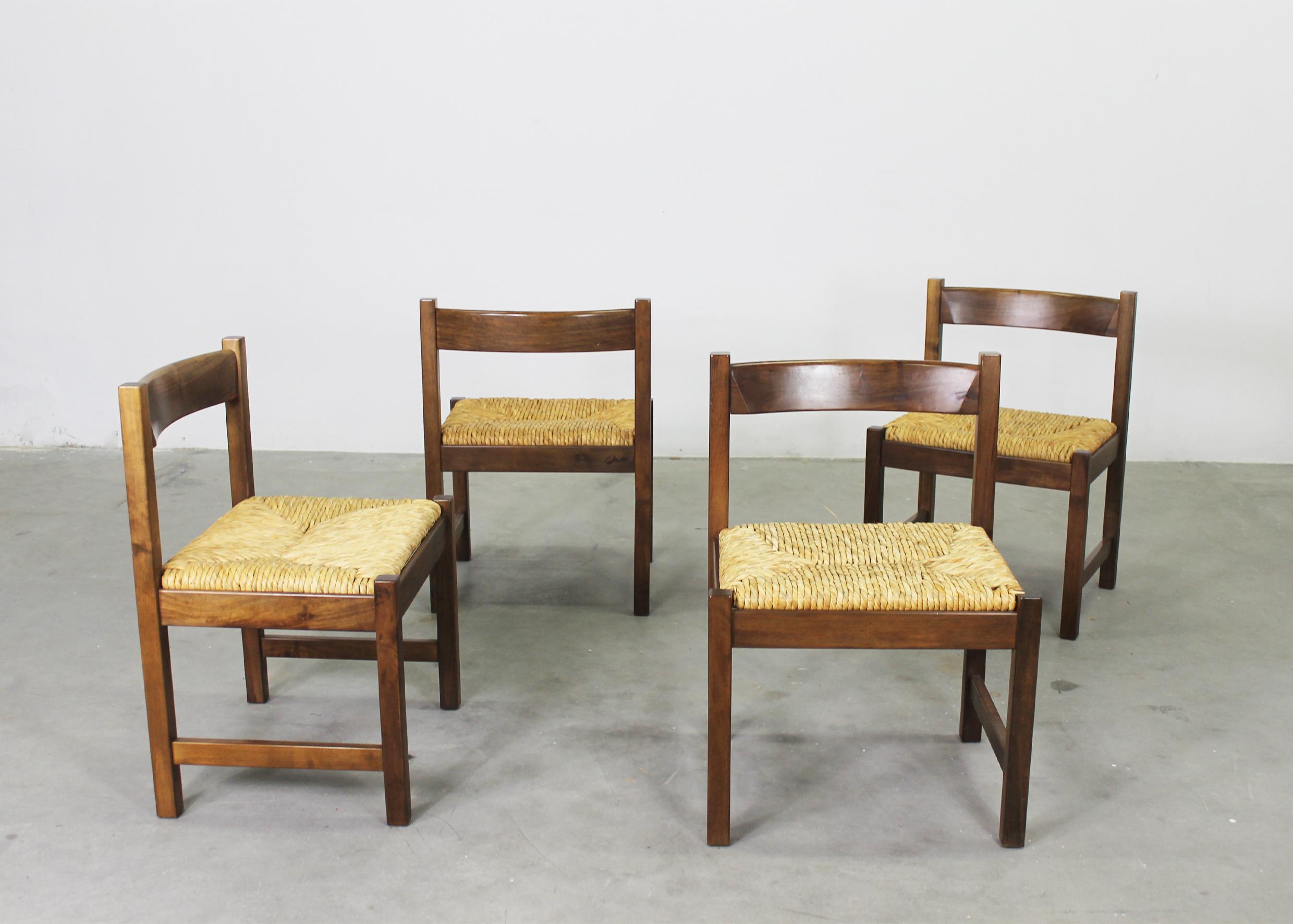 Mid-20th Century Giovanni Michelucci Dining Room Set with Table Bench and Chairs by Poltronova