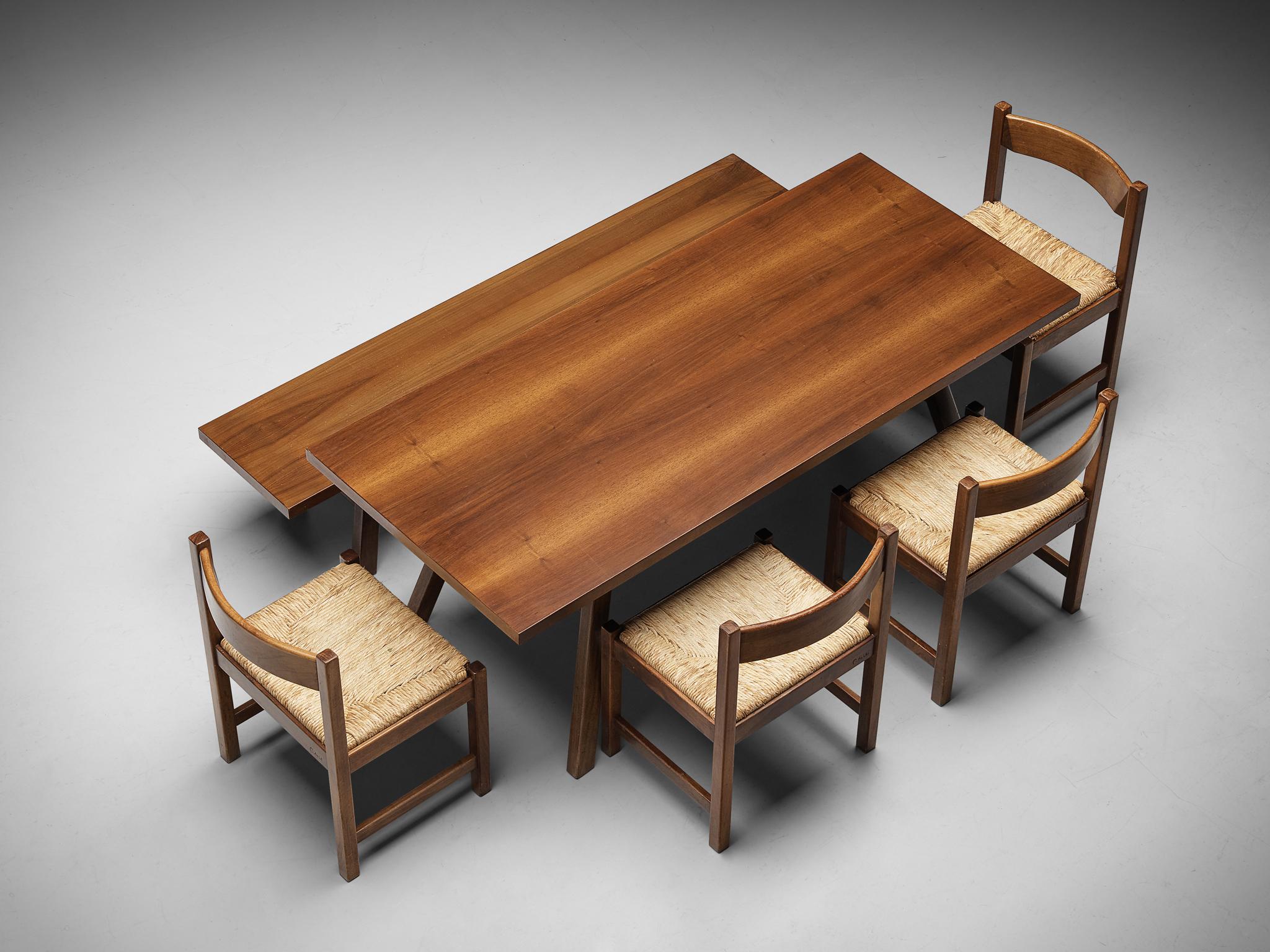 Mid-Century moderno Giovanni Michelucci per Poltronova ´Torbecchia´ Set da pranzo in noce