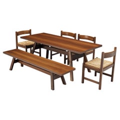 Giovanni Michelucci for Poltronova ´Torbecchia´ Dining Room Set in Walnut