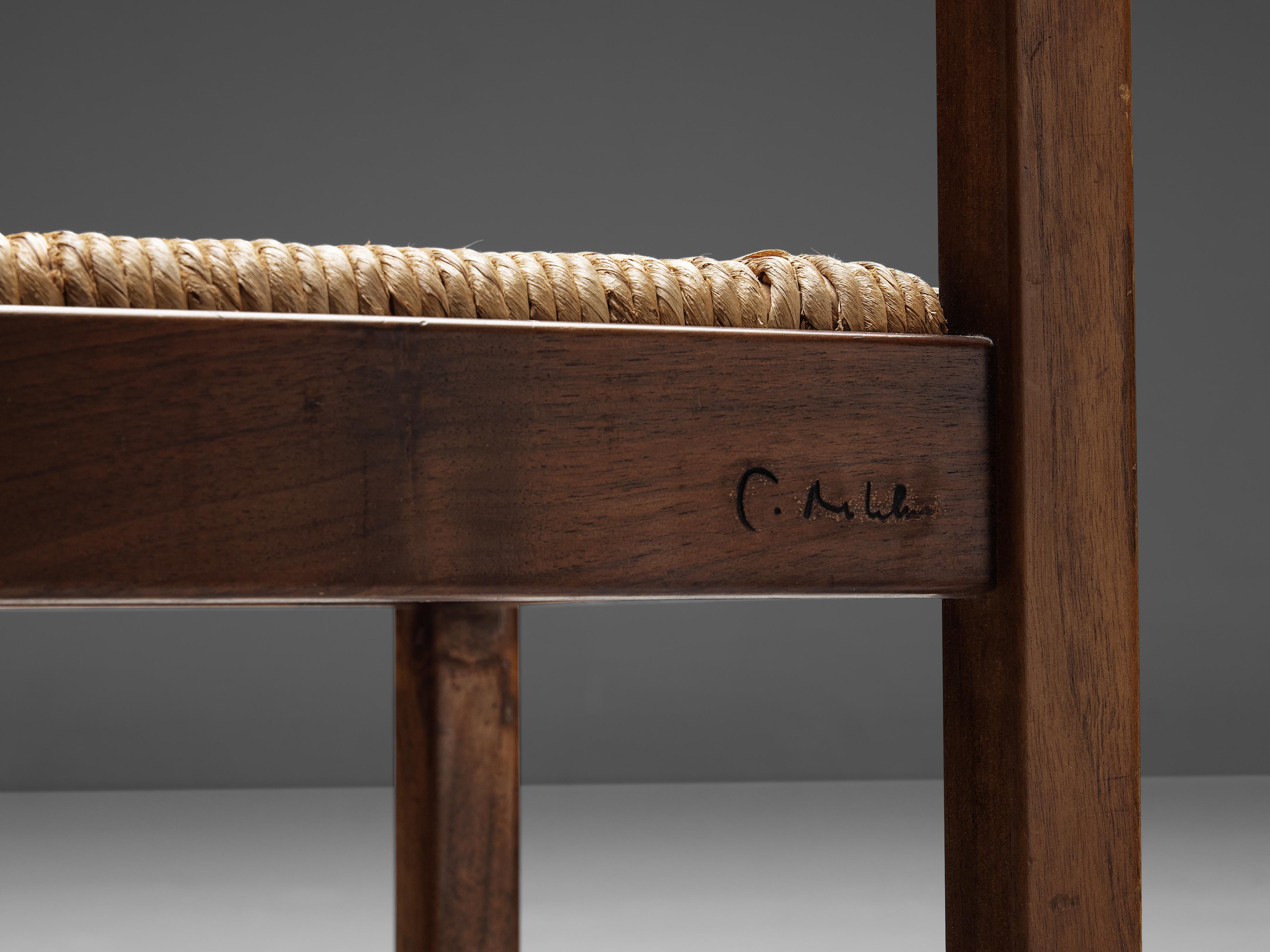 Giovanni Michelucci for Poltronova 'Torbecchia' Set of Dining Chairs in Walnut 5