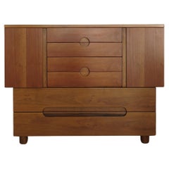 Giovanni Michelucci Poltronova Italian Midcentury Walnut Chest of Drawers 1960s