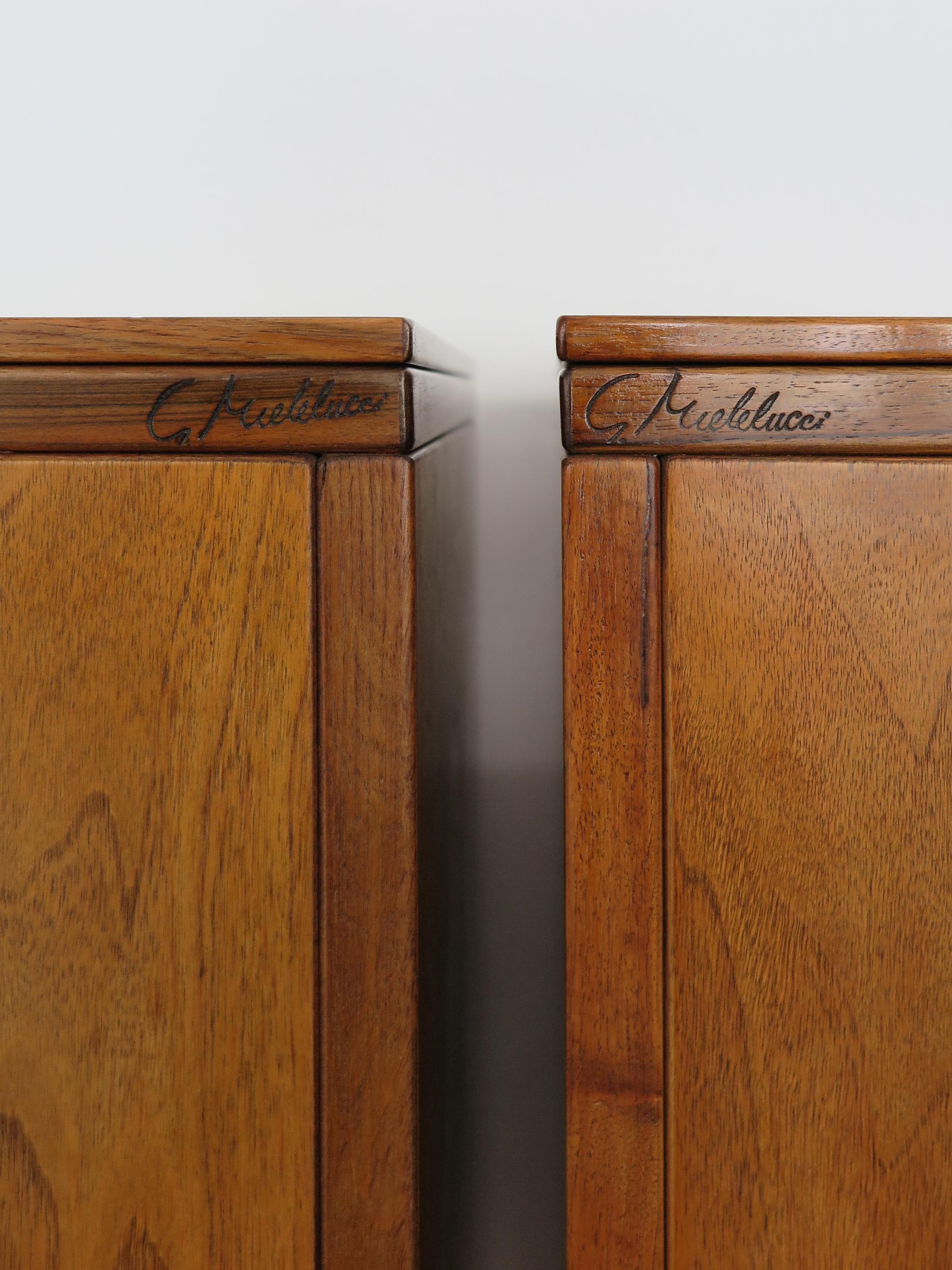 Giovanni Michelucci Poltronova Italian Wood Wood Tables de chevet Nithg Stands 1960s en vente 12