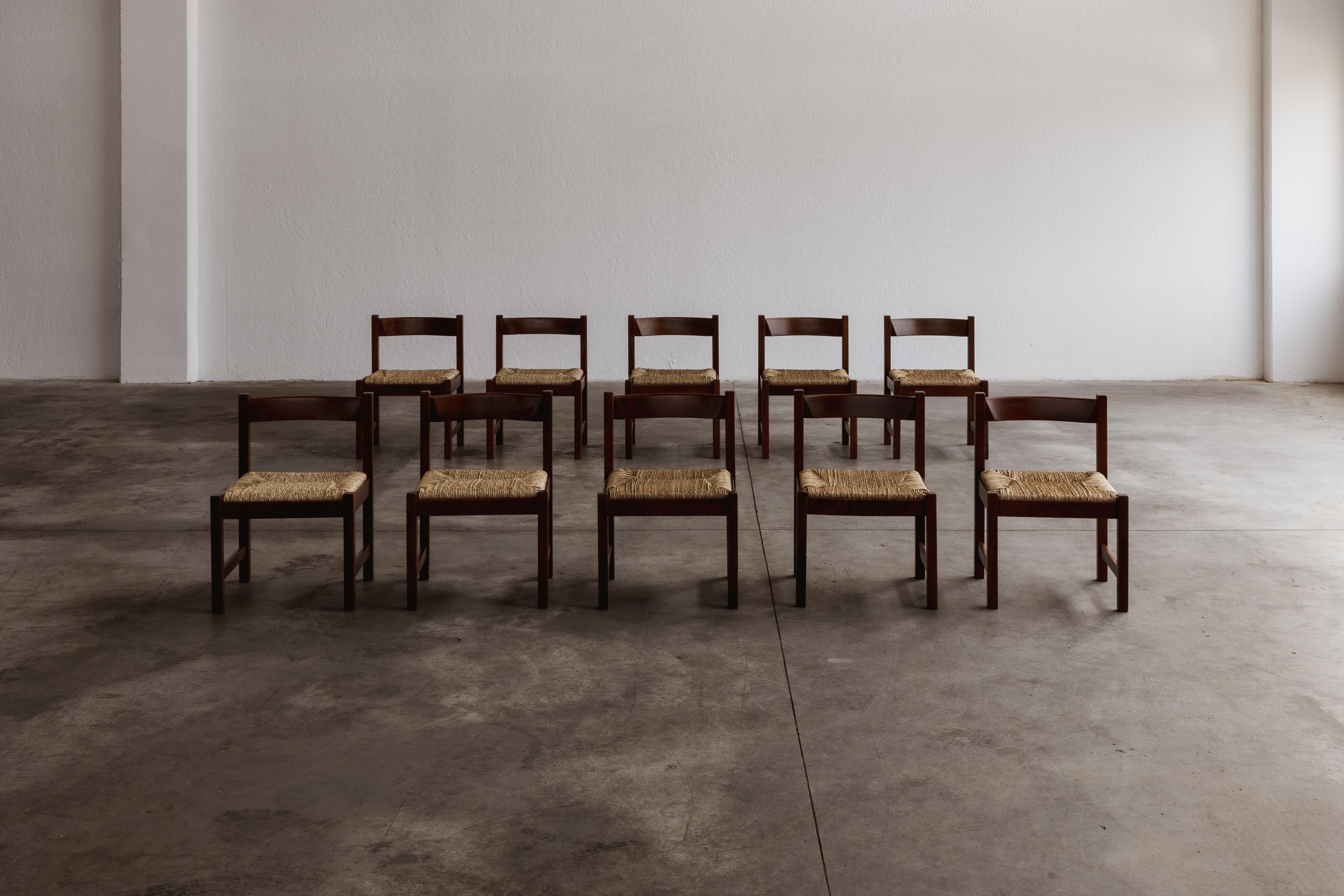 Giovanni Michelucci “Torbecchia” Dining Chairs for Poltronova, 1964, Set of 10 For Sale 3