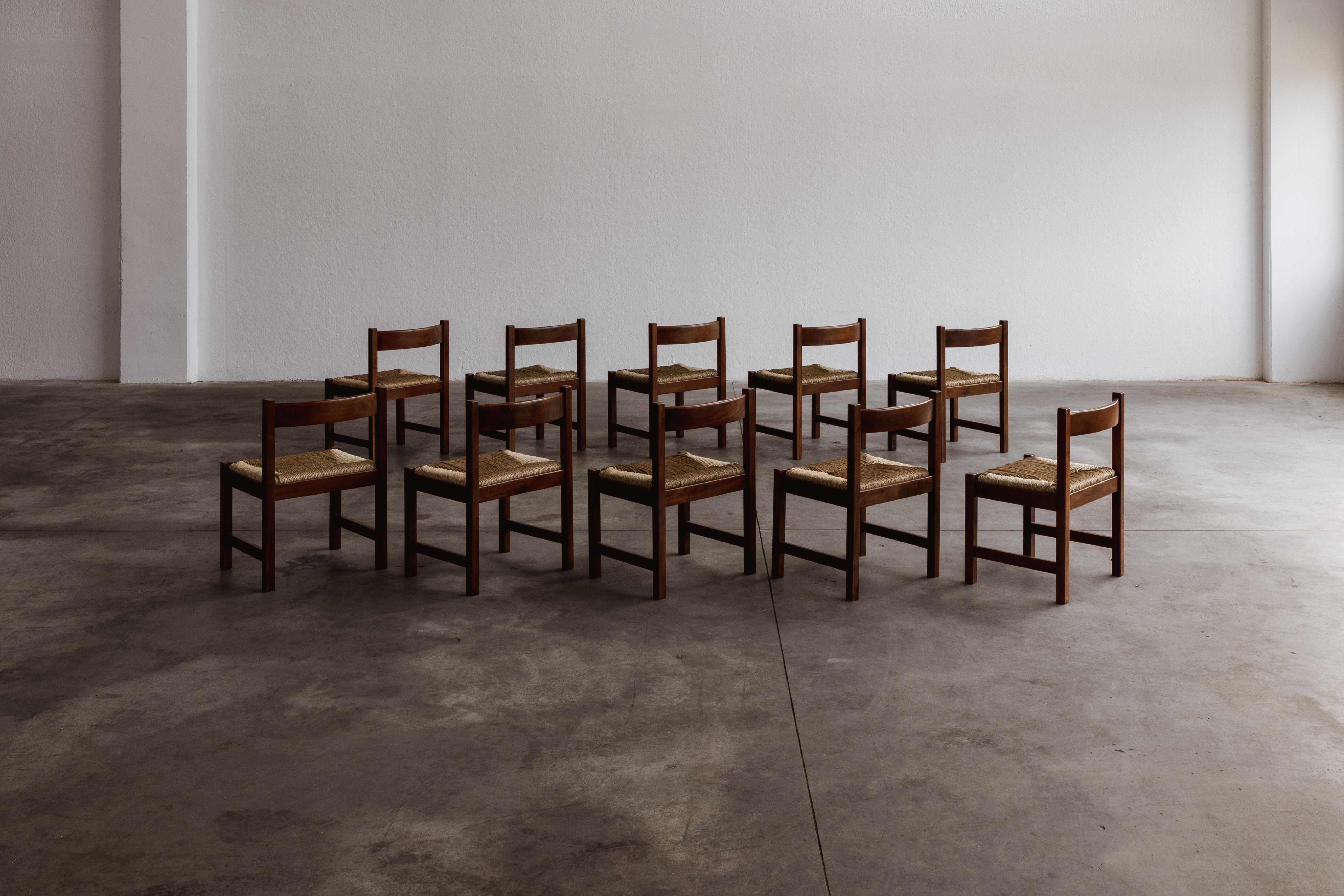 Giovanni Michelucci “Torbecchia” Dining Chairs for Poltronova, 1964, Set of 10 For Sale 1