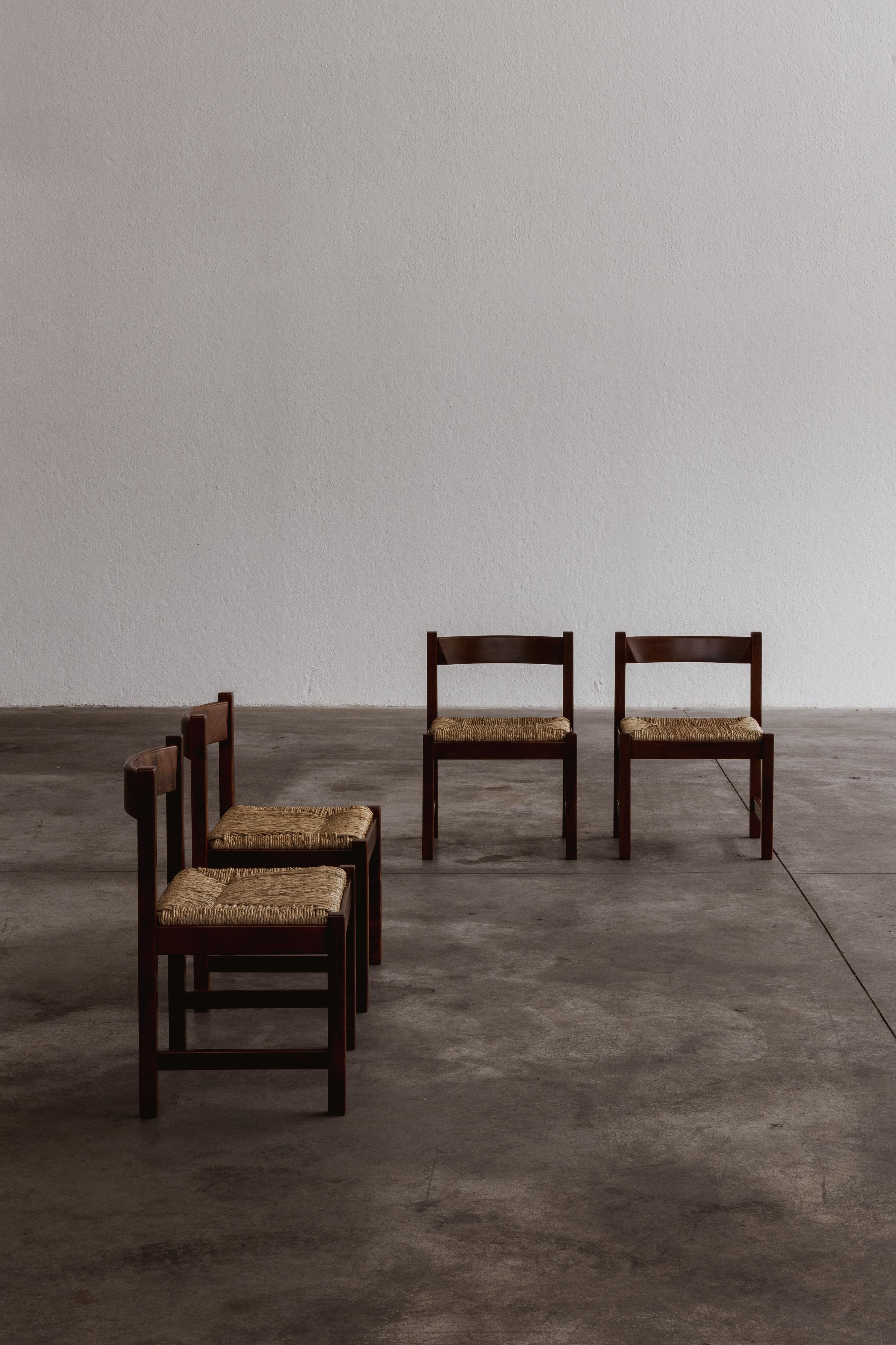 Giovanni Michelucci “Torbecchia” Dining Chairs for Poltronova, 1964, Set of 4 For Sale 3