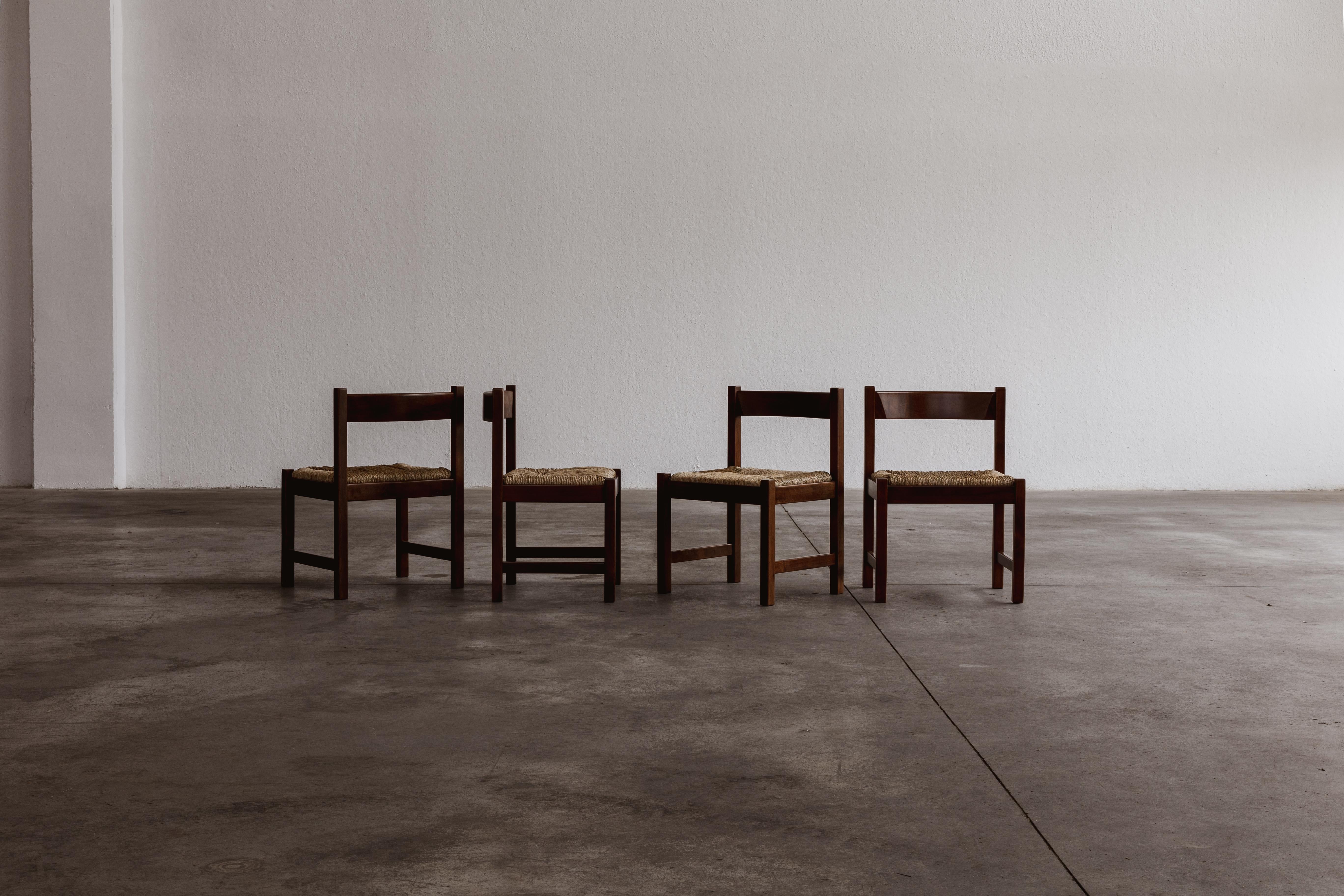 Mid-20th Century Giovanni Michelucci “Torbecchia” Dining Chairs for Poltronova, 1964, Set of 4 For Sale